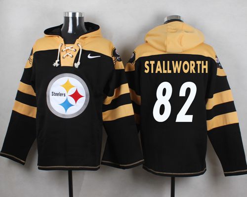 Nike Steelers #82 John Stallworth Black Player Pullover NFL Hoodie